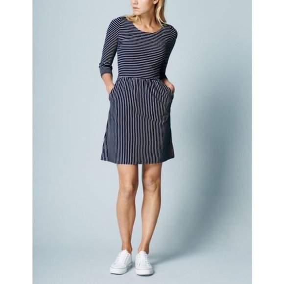 Boden Dresses & Skirts - [Boden] Janie Striped 3/4 Sleeve Dress 8L / 8